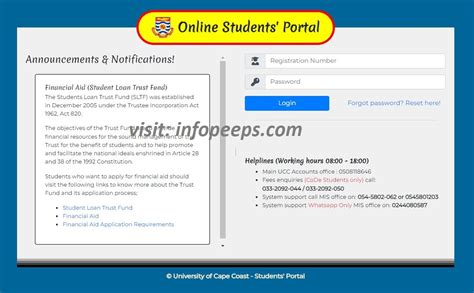 log in to student portal ucc.